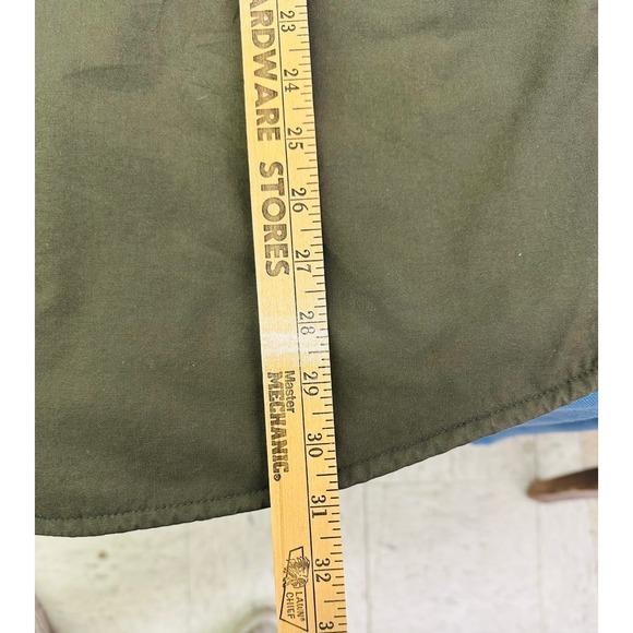 Stanley Mens XL Olive Green Cotton Sherpa Canvas Plaid Fleece Lined Work Jacket - Picture 4 of 4